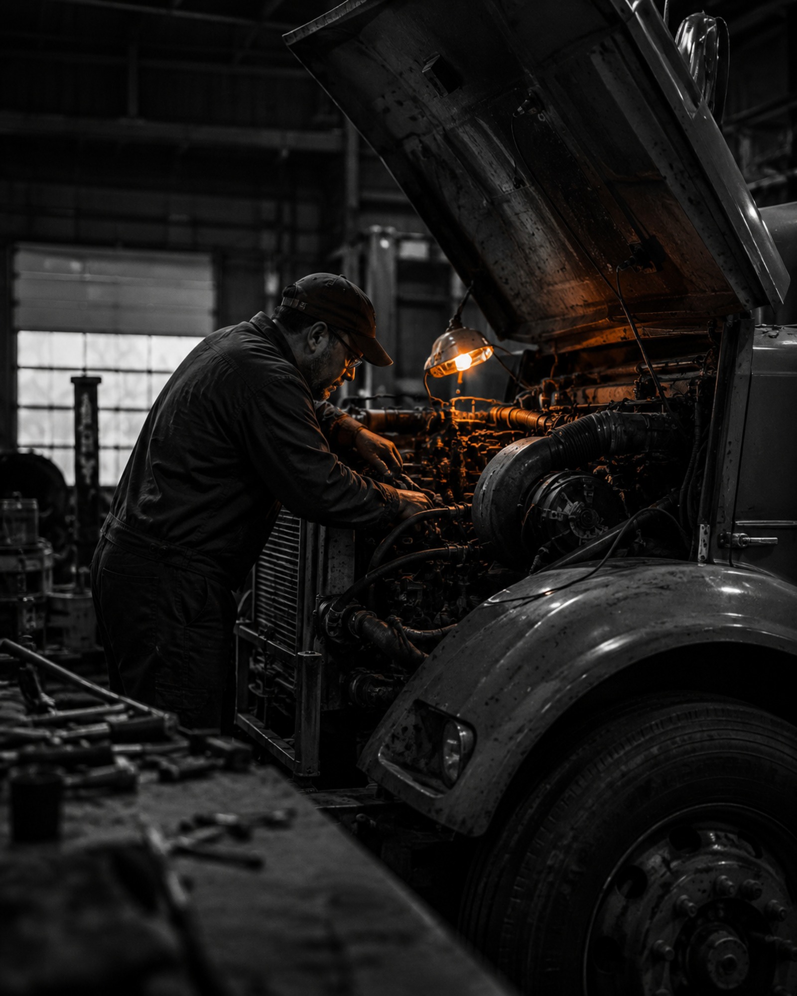 Diesel Mechanic tradesperson at work